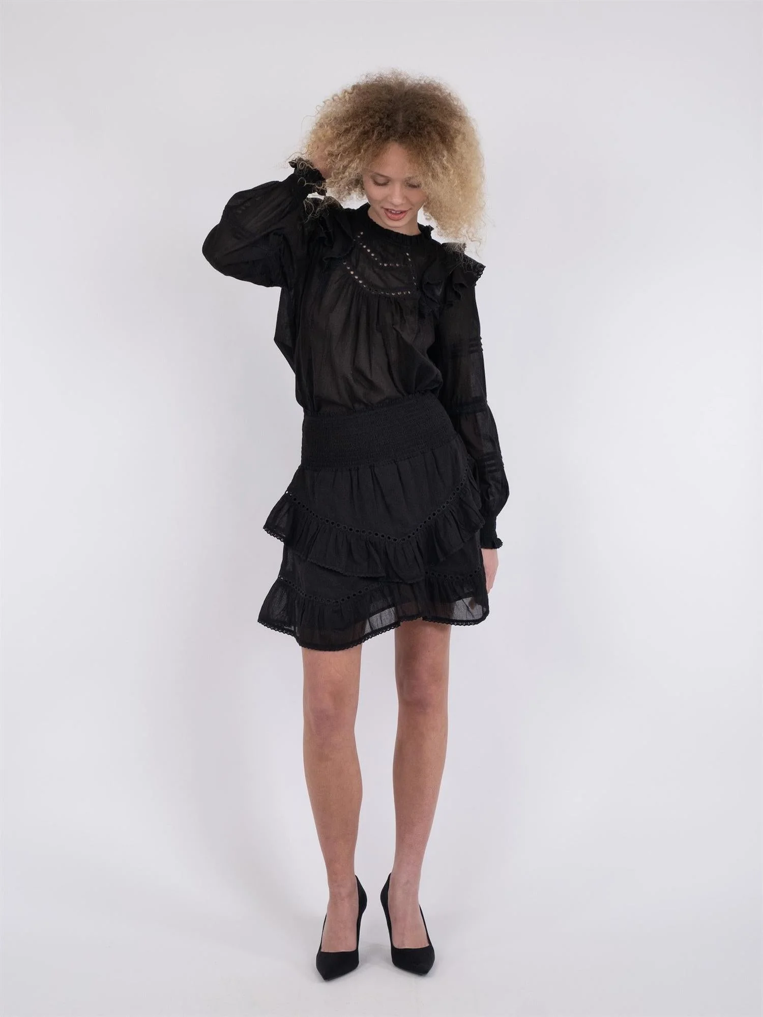 Ricki S Voile Skirt Black - Image 4