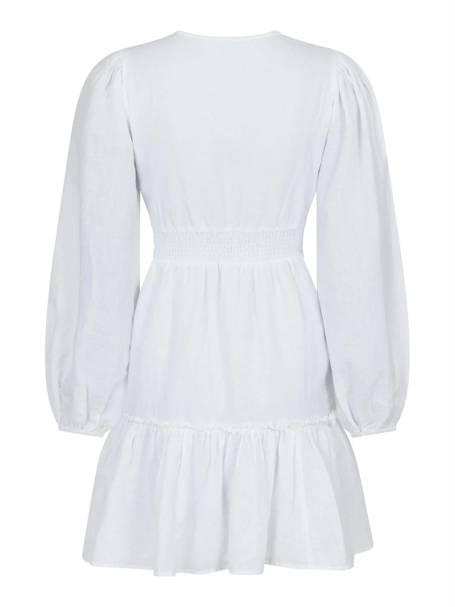 Rihana Linen Dress White - Image 7