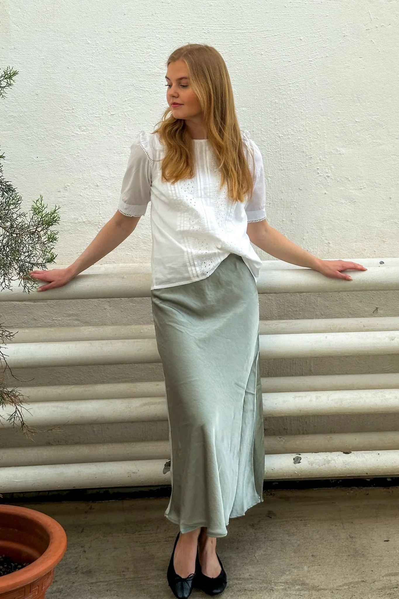 Bovary Skirt Smoke Green