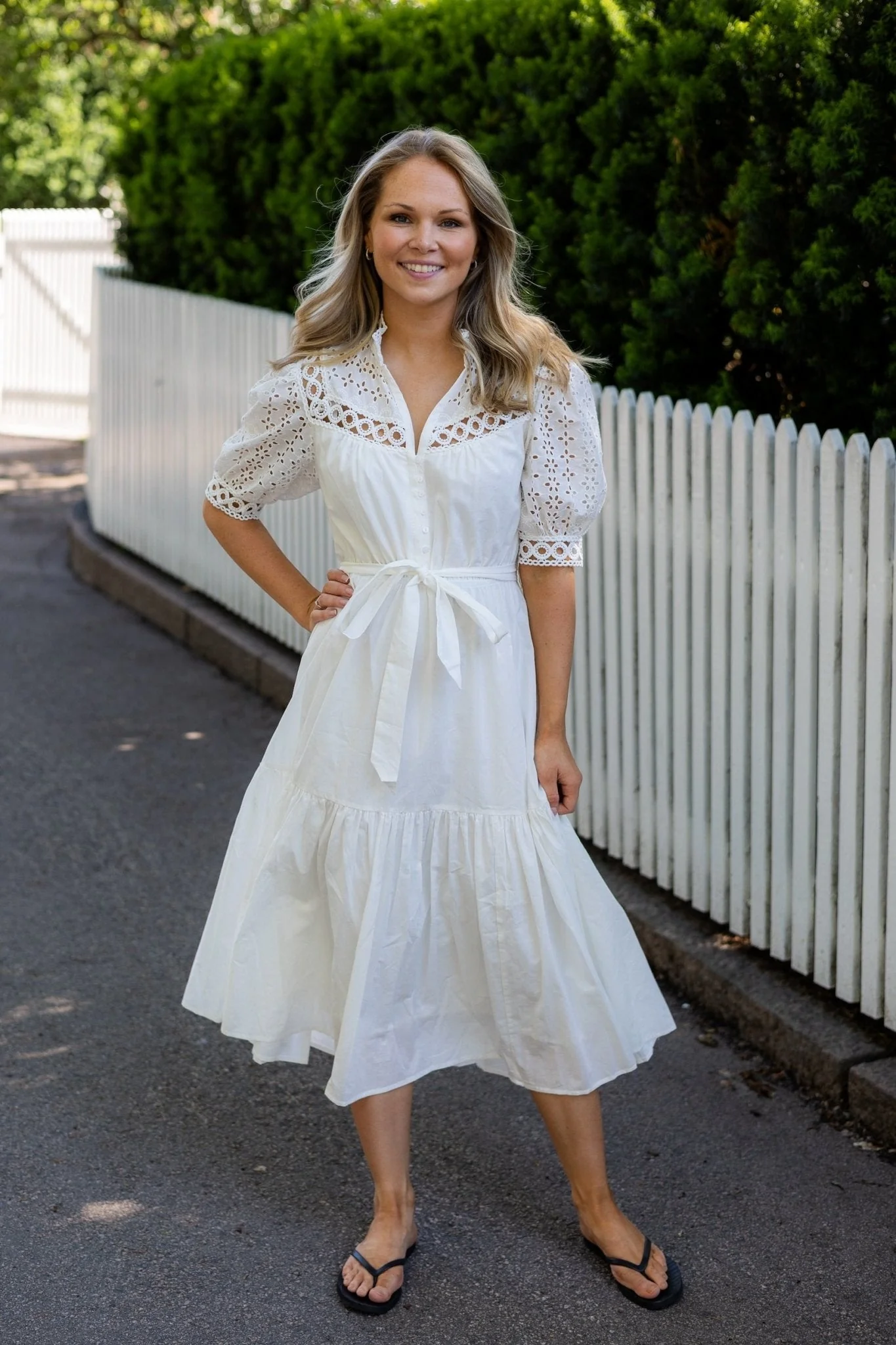 Carla Dress Blanc Casse - Image 4