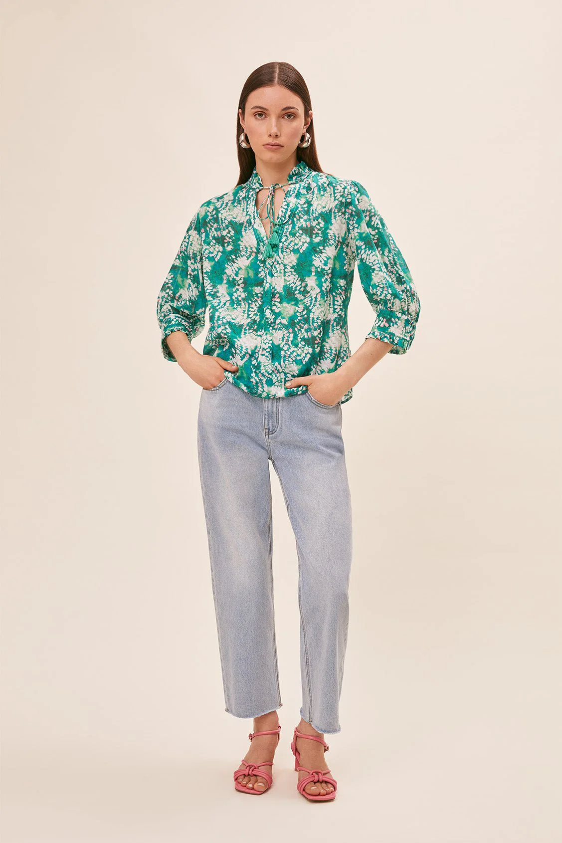 Lamar Blouse Vert - Image 2