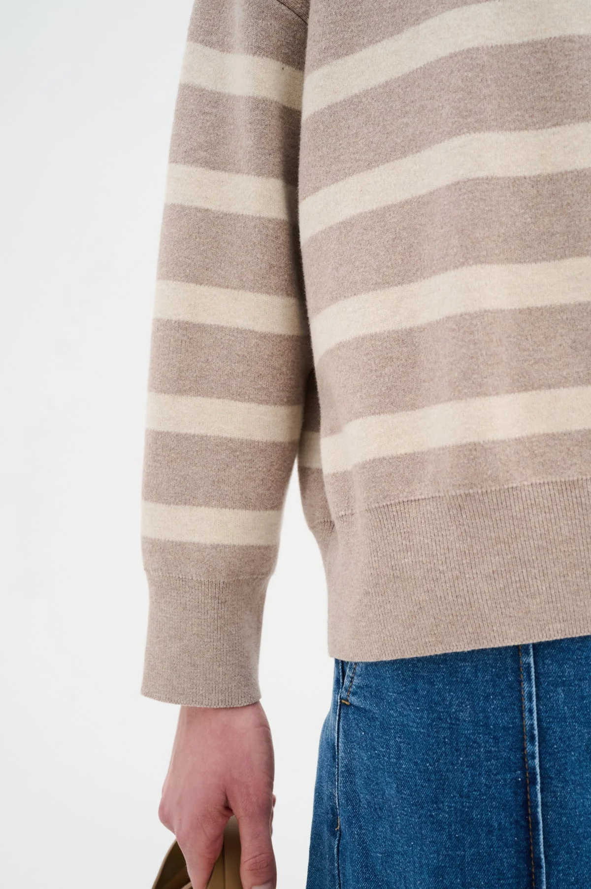 Tenleyiw Turtleneck Pullover Sandy Grey Melange/Haze - Image 4