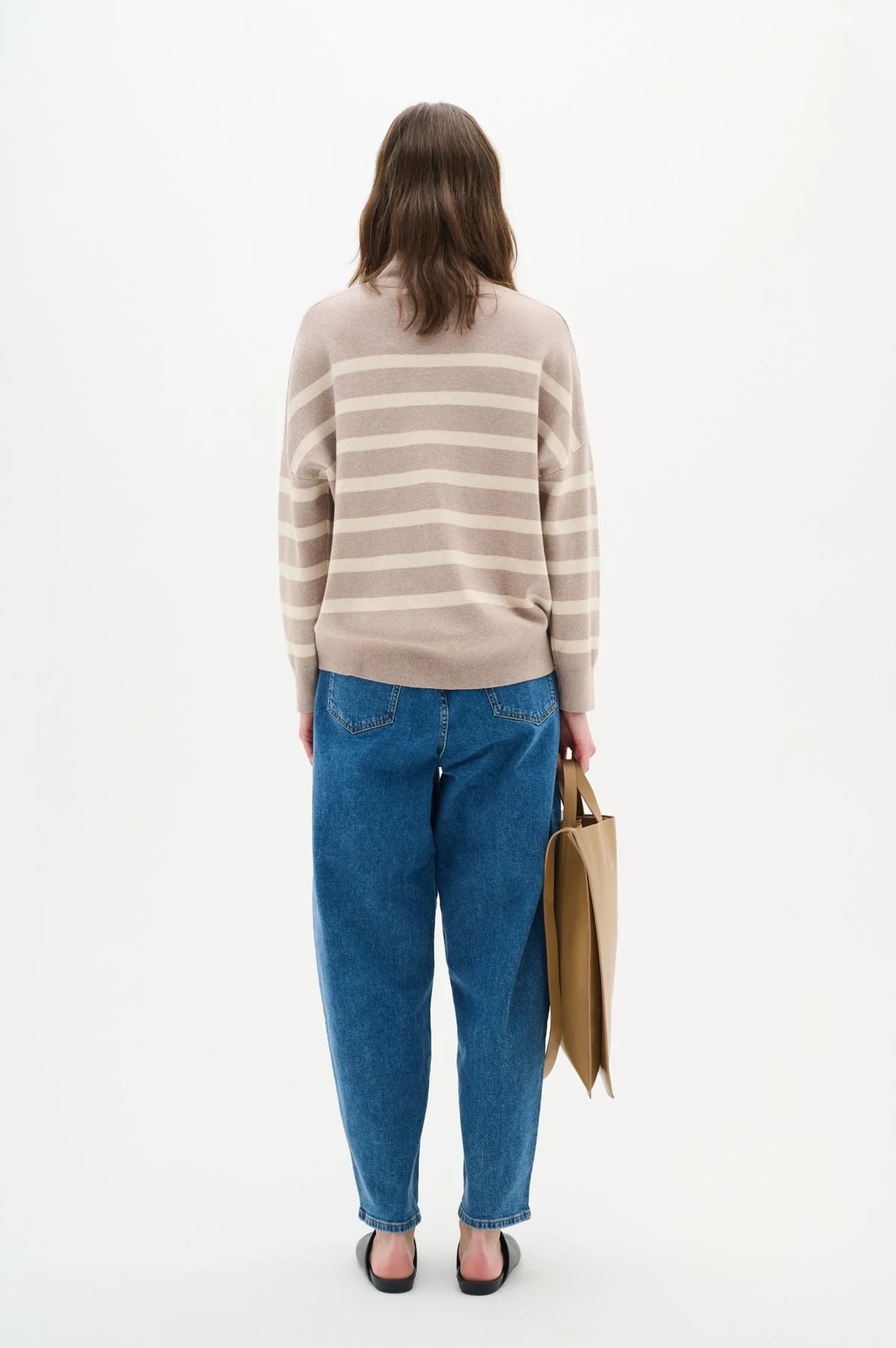 Tenleyiw Turtleneck Pullover Sandy Grey Melange/Haze - Image 5