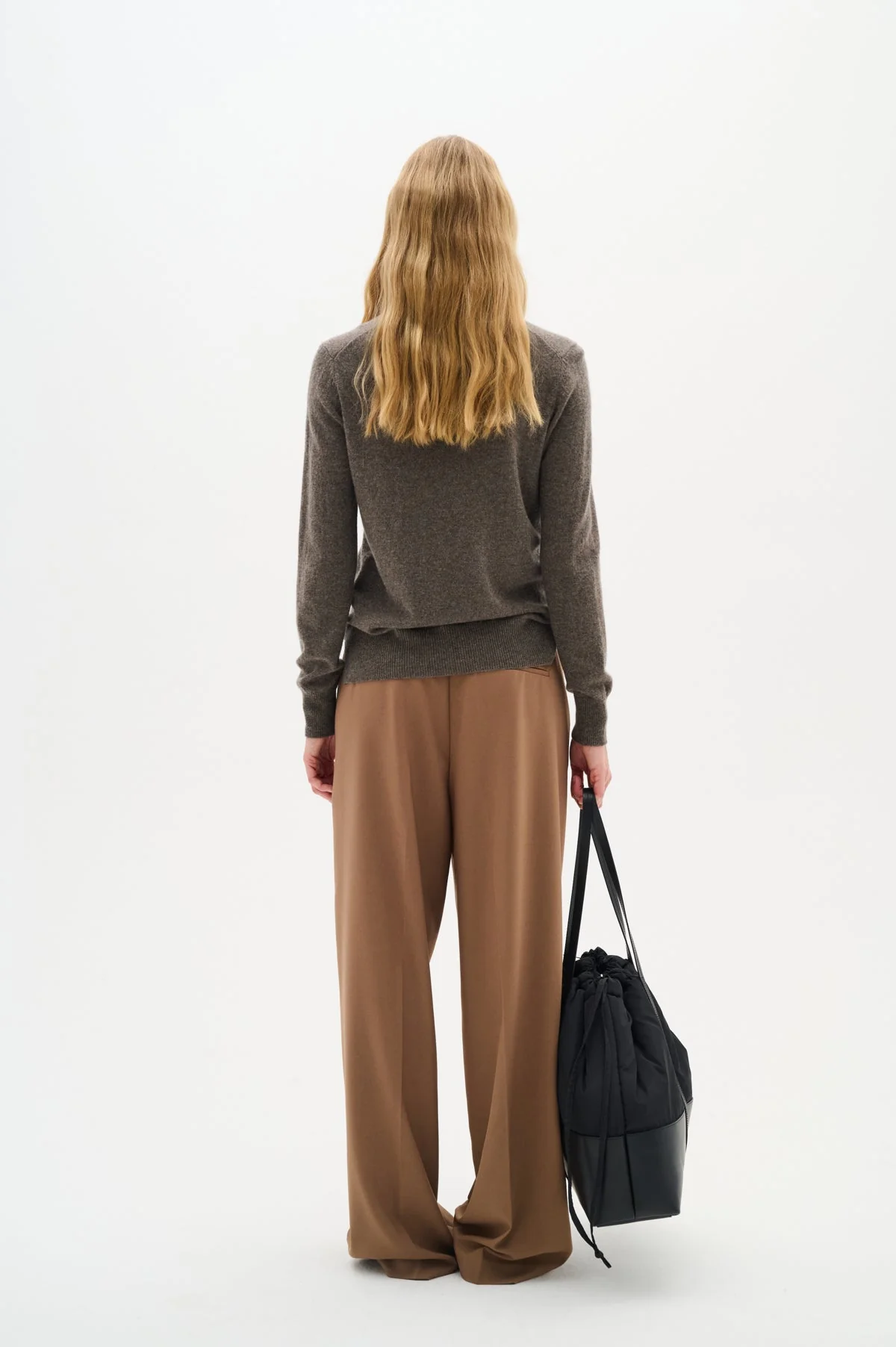 Lukkaiw Crew-Neck Pullover Brown Melange - Image 5