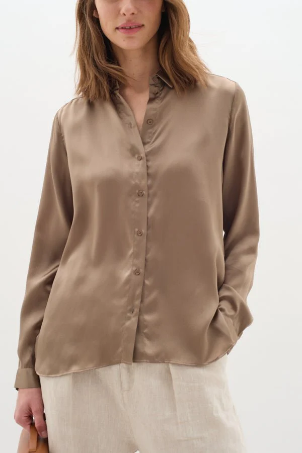 Leonore Shirt Premium Desert Taupe - Image 5