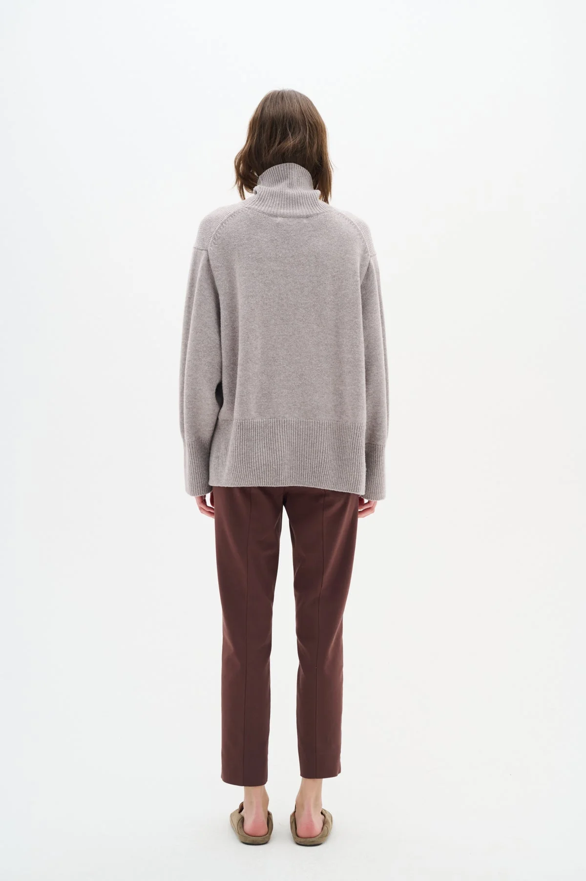 Kaxyiw Turtleneck Pullover Sandy Grey Melange - Image 4