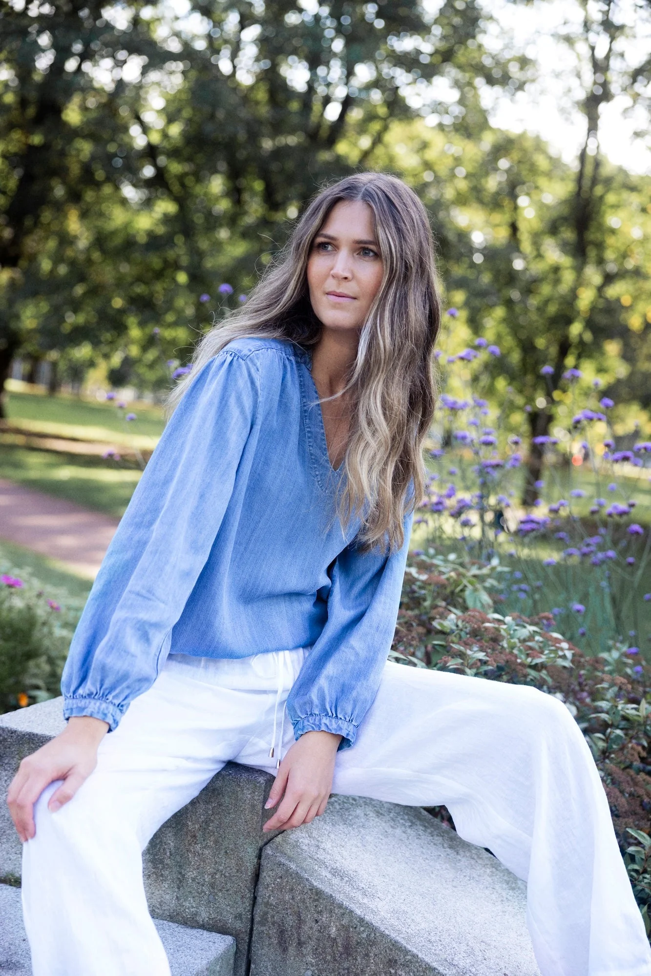 Provence Blouse Denim Blue - Image 2