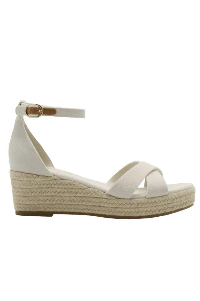 Azra Espadrille Wedge Cream